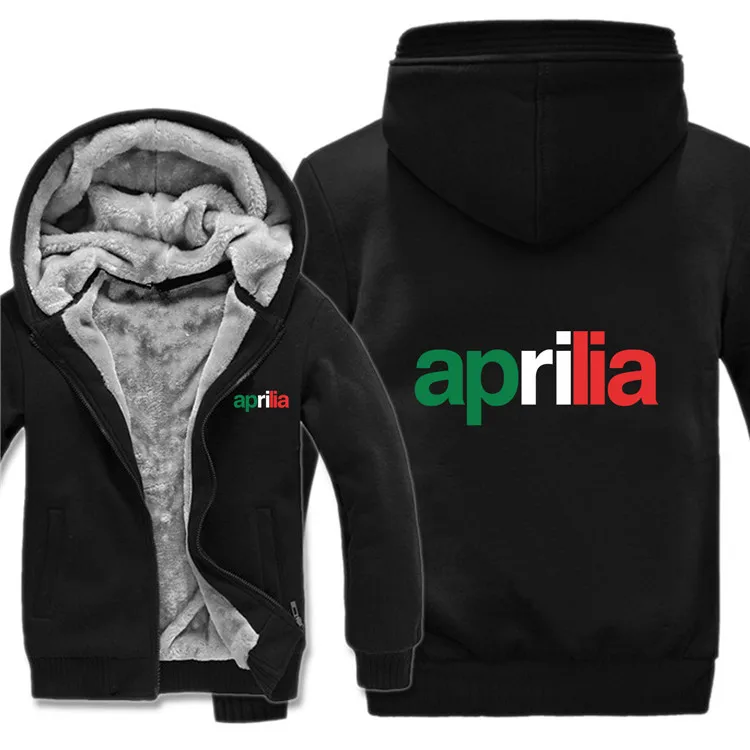 Motorcycle Aprilia Hoodies Mens Zipper Coat Fleece Thicken Aprilia Motor Sweatshirt Mans Clothing - Цвет: as picture