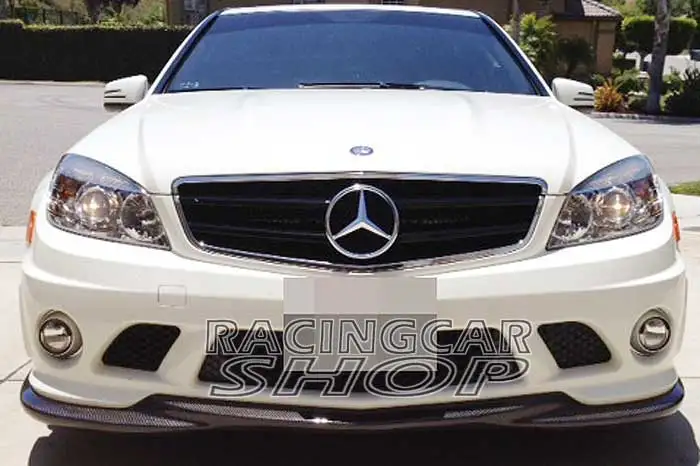Real Carbon Fiber Front Spoiler for Mercedes BENZ W204 C-Class C63 AMG front bumper 2008-2011
