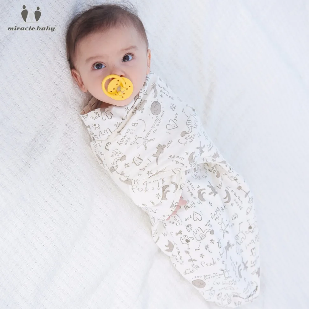 Miracle Bébé Couches Enveloppements Swaddle Couverture Coton Infantile Parisarc Nouveau-nés Souple Enveloppe Sleepping Sac Sleepsack Emmaillotage Unisexe