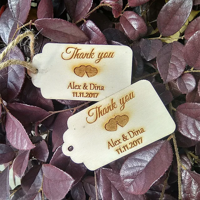 50cs Wood Wedding Tag Personalized Custom Rustic Tags Party 50cs Wood Wedding Tag Personalized Custom Rustic Tags Party Table Decoration Favor Customized Craft