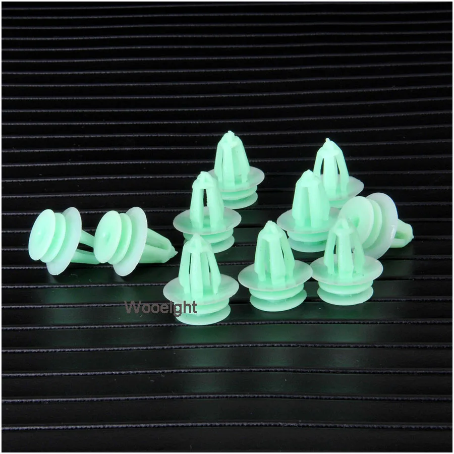 10Pcs JEAZEA OEM 82315-27000 Green Nylon Car Trim Panel Clip Fastener Rivet Clips For BMW 3 Series 5 Series 7 Series X Series (2)