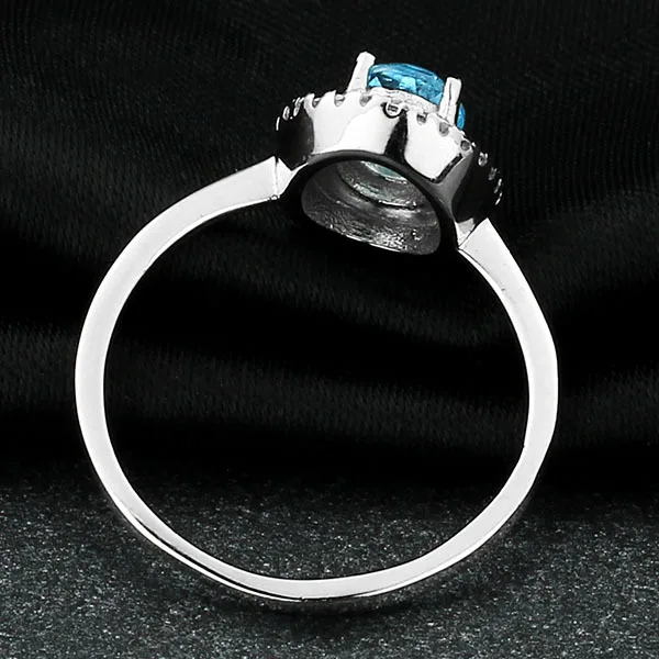 Natural Stone Ring Fashion Party Ring 925 Sterling Silver Jewelry for Women (Come With Box) (JewelOra RI101422)
