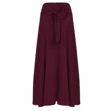 Высокая талия обёрточная длинная юбка плиссированная Офисная Рабочая Юбка Женская Летняя мода рок mit hoher Tail