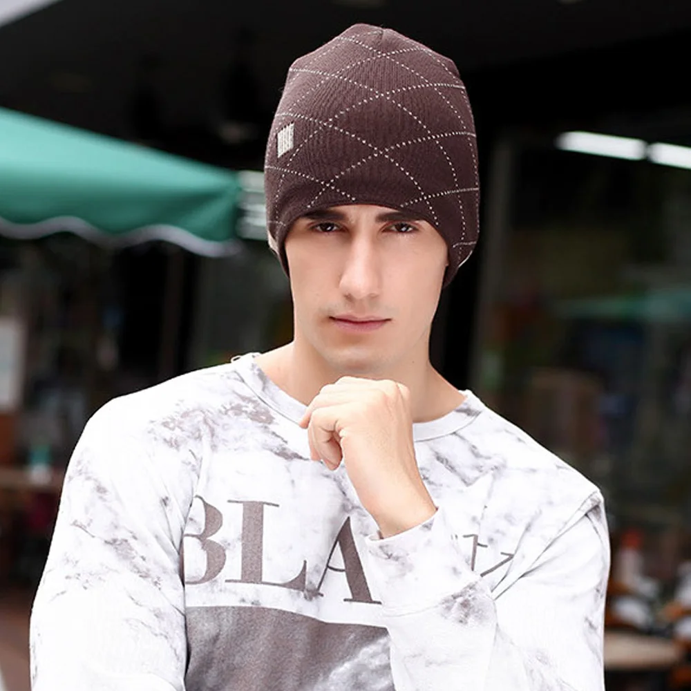 

2016 Fashion women mens' Winter Warm Knitting Wool beanies hat free size 5 colors available Unisex Hip Hop Beanie Hat