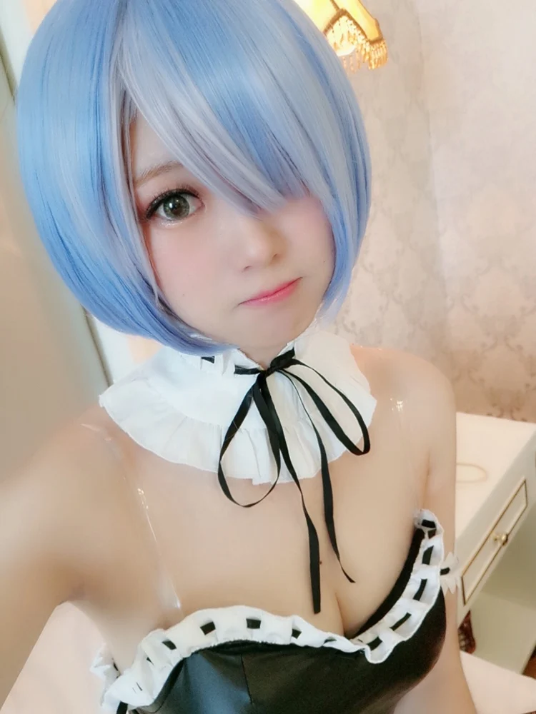 Парик для косплея REM с градиентом парик ОЗУ Re:Zero начинающих жизнь в другом мире