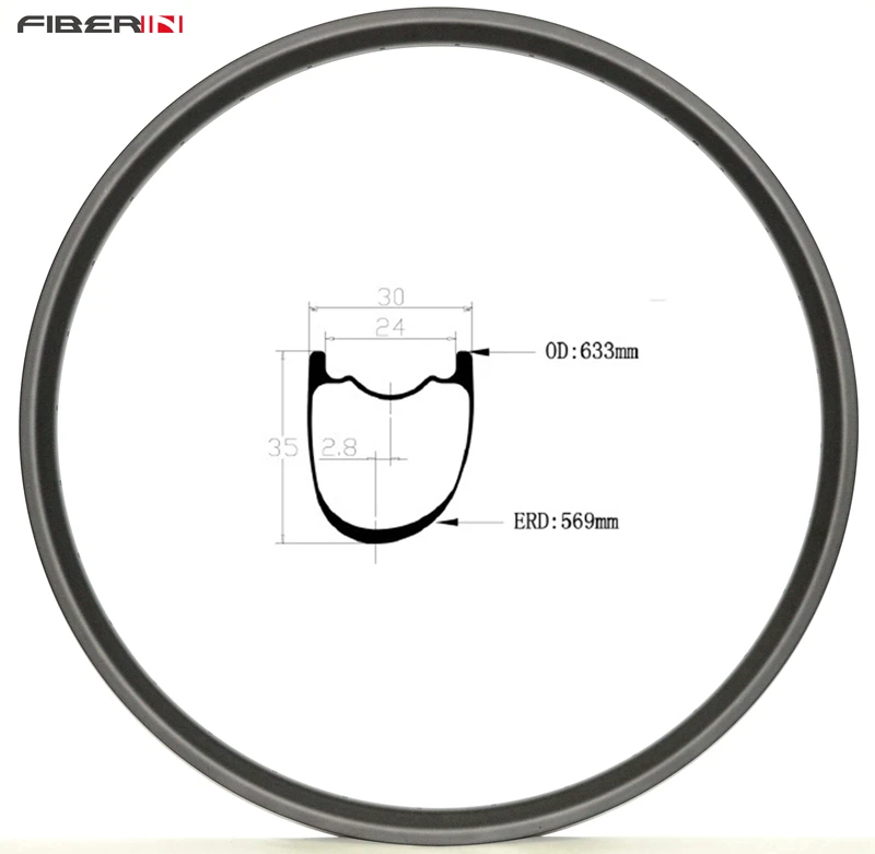 29er MTB XC 30 мм Асимметричный клинчерный обод из углеродного волокна бескамерные 35 мм Глубокий UD 3 к 12 к матовый глянцевый 24H 28H 32H 29in горный колеса