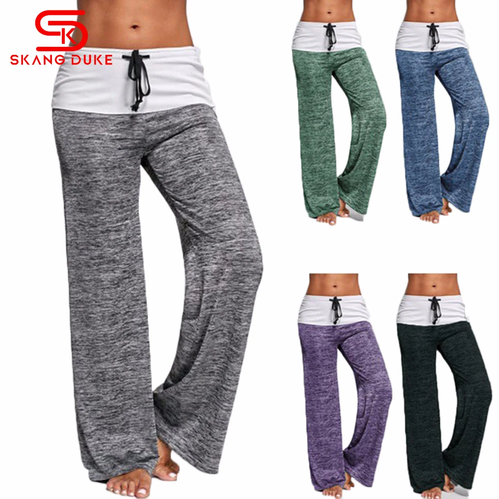 

1PC Yoga Pants Loose High Waist Wide Leg Trousers Comfort Sports Clothes Pants Bodybuilding Gym Lounge Pants