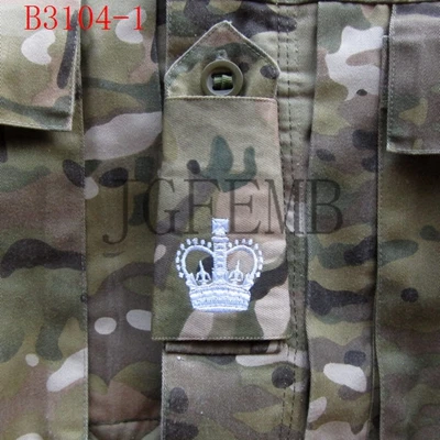 Британской армии Вышивка Мультикам MTP белый ранг шлепанцы без задника с открытыми пальцами Военная тактика для поднятия морального духа патч значки - Цвет: B3104