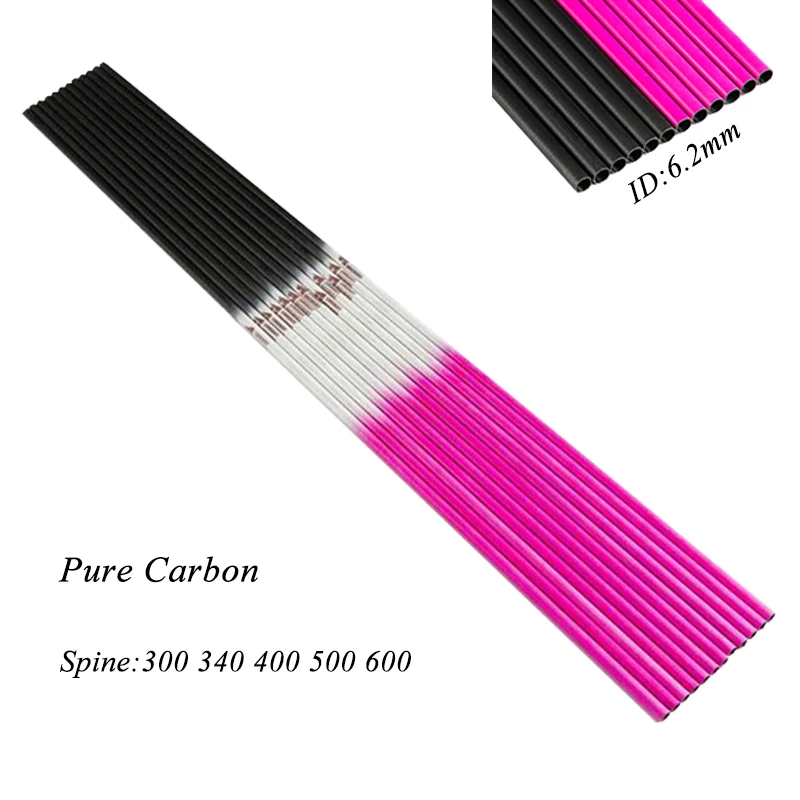 

Linkboy Archery Pure Carbon Shaft Sp340-600 for Compound Bow and Arrow Hunting Archery DIY