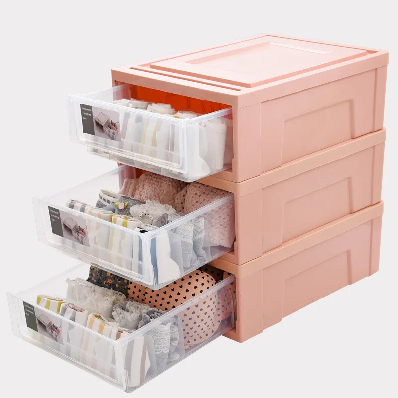  Plastic Underwear Storage Box Modern Home Bedroom Wardrobe Compartment Drawer Bra Underwear Socks D - 32963708408