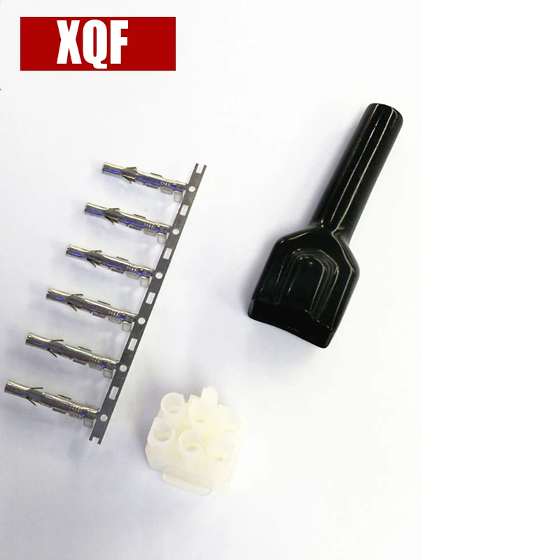 

XQF 6 Pin Short Wave Radio Power Socket Cable Cord Connector For Yaesu FT-857D FT-89D Radio W/Sleeve 10pcs