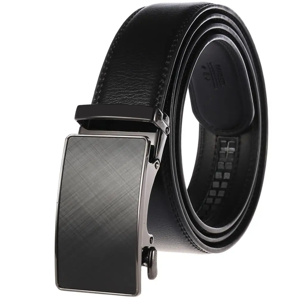 

Luxury Brand Leather Male Men Belt Metal Automatic Buckle Strap Designer Belts for Men Real Cowskin Leather Waist Belt