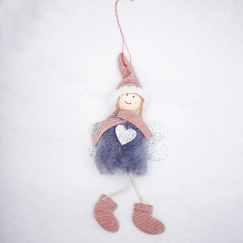 2 шт., Веселый Рождественский милый ангел, плюшевая кукла, украшения, дерево, игрушка, кукла, подвесные украшения для дома, enfeite De Natal