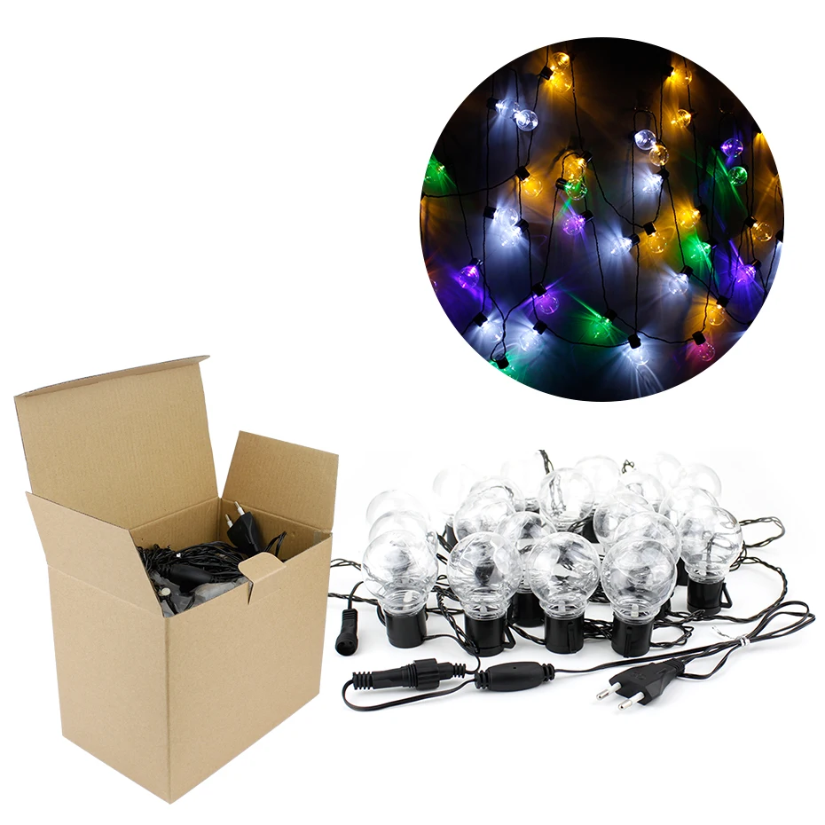 LED Globe Bulb Led String Lights 6M Outdoor Waterproof Led Ball String Party Backyard Patio Holiday Lights For Home Decoration LED Globe Bulb Led String Lights 6M Outdoor Waterproof Led Ball String Party Backyard Patio Holiday Lights For Home Decoration