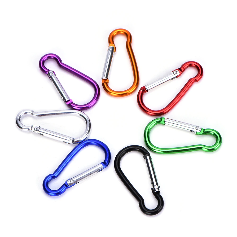 

5Pcs Aluminum Alloy D Carabiner Spring Snap Clip Hooks Keychain Climbing Hot Sell