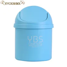 YFGXBHMX Mini desktop garbage container desktop cleaning bucket creative small table Organizer Storage Bin