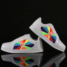 11 Цвета сверкающий светящийся из оптоволокна обувь с легкими USB Перезаряжаемый фонарь Обувь На Шнуровке Для женщин девочек Кроссовки для мальчика