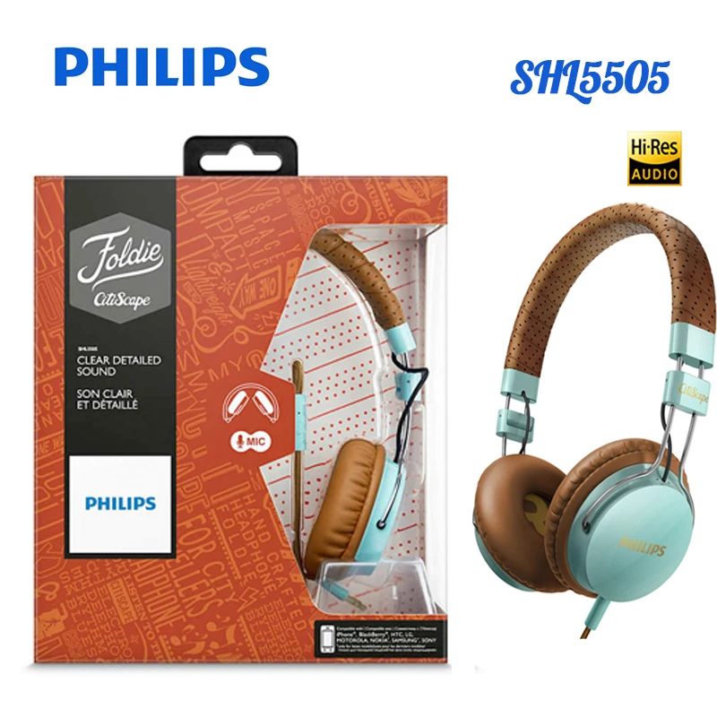 Наушники Philips SHL5505 с поддержкой микрофона 3 5 мм l-образный разъем для компьютерных