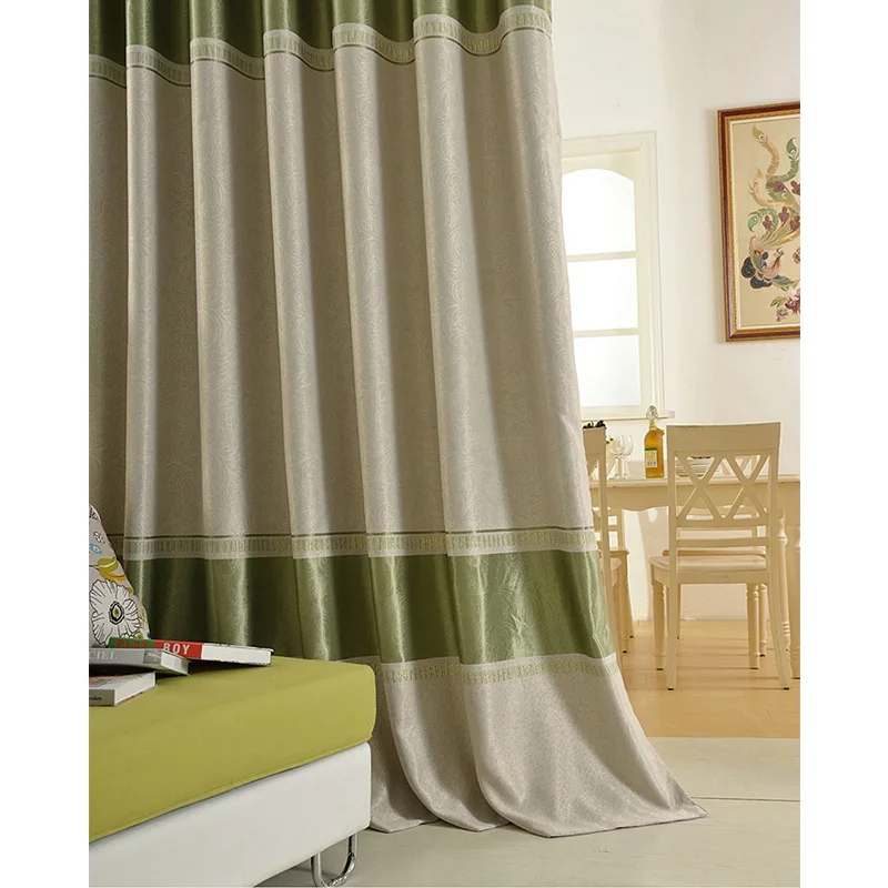 Cloth No 4 Curtain Элегантные Роскошные затемненные занавески из ткани для гостиной, занавески, жаккардовые шторы, занавески, европейские оконные занавески, обработанные - Цвет: Cloth No 4 Curtain