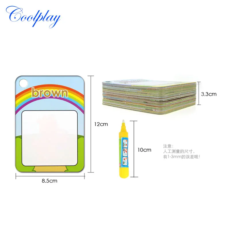 26 шт., Обучающие карты для рисования водой и 2 волшебные ручки, буквенные карты, доска для рисования, Детские Обучающие Развивающие Игрушки для раннего распознавания