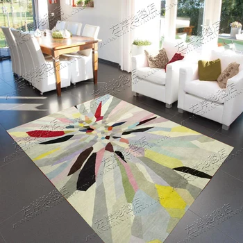 

Rainbow color abstract carpet alfombras Modern Handmade carpets Living room Bedroom Fashion creative Coffee table sofa tapete