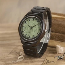 BOBO BIRD деревянные часы с кварцевым механизмом Ebony деревянный ремешок Мужские наручные часы с логотипом на заказ B-H03