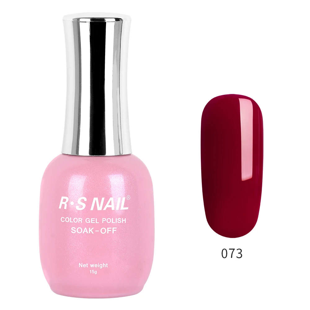 RS NAIL Новая серия Гель-лак для ногтей УФ светодиодный Гель-лак 120 цветов Гель-лак профессиональный маникюрный набор гель-лаков 15 мл - Цвет: 073