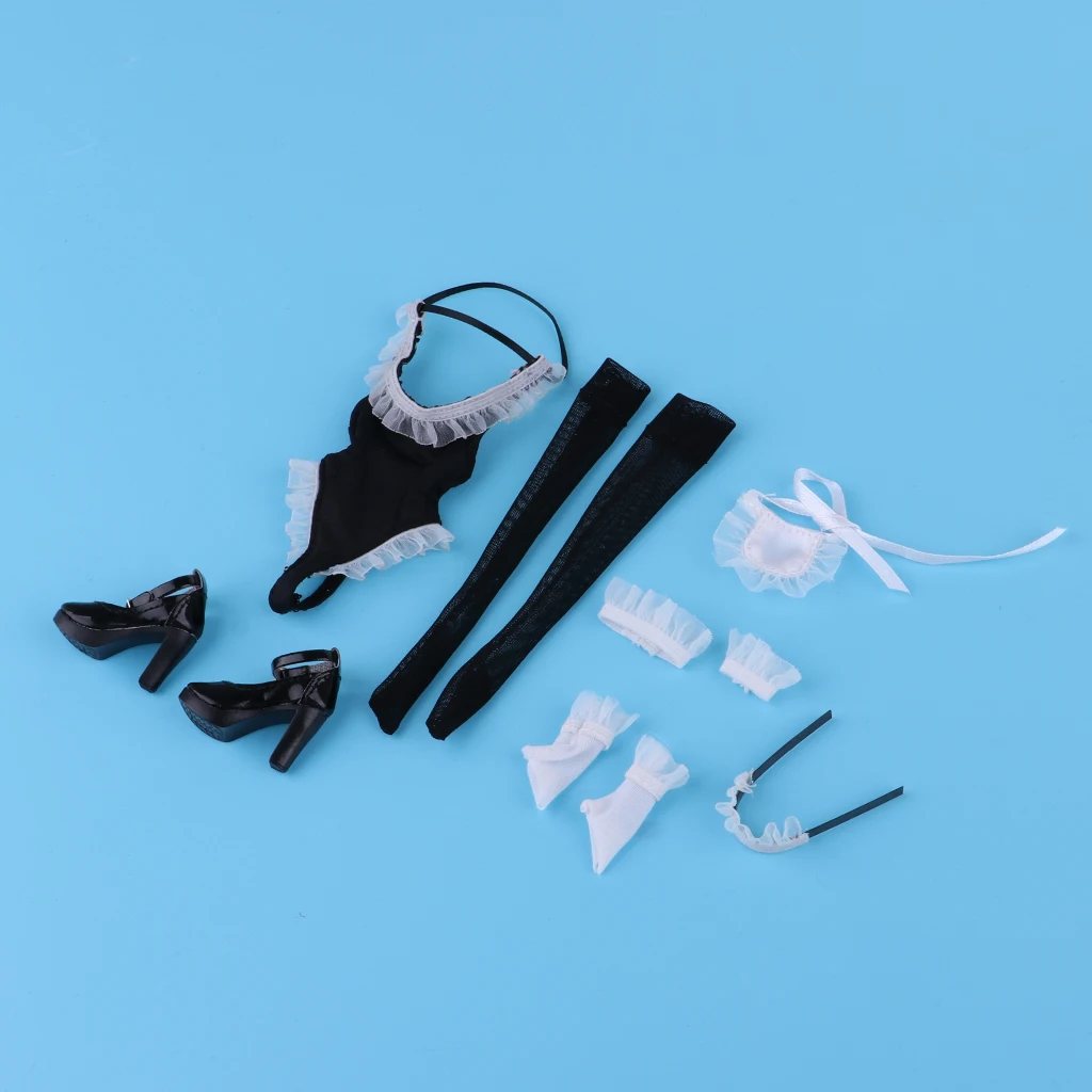 1:6 Scale Female Maid Outfit Girl Clothes for 12inch  Figure
