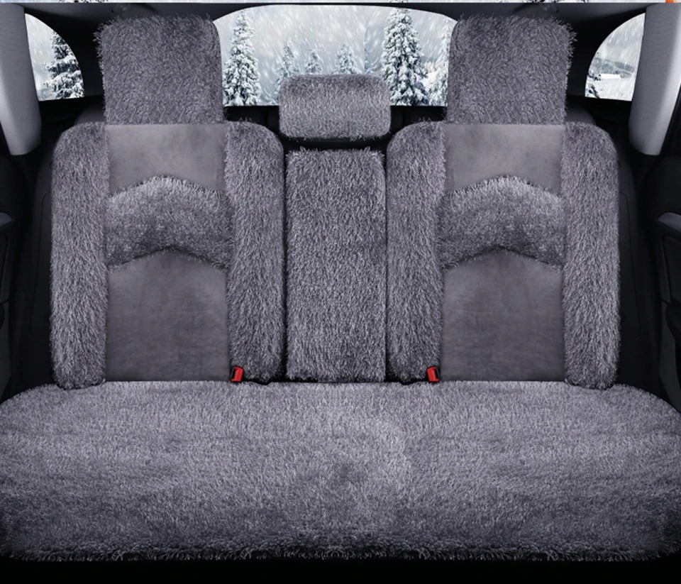 Автомобильный плюшевый универсальный чехол для LAND CRUISER 180 200 vw Toyota Golf Polo Prado меховые накидки для автомобиля меховые покрывала аксессуары