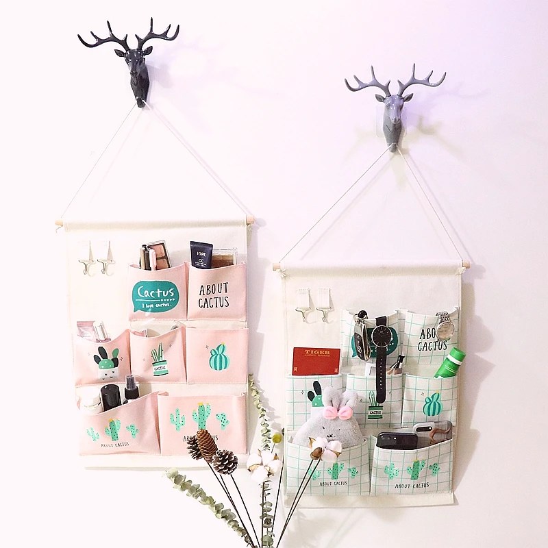 7 جيب الأبواب وراء جدار الحطام حقيبة التخزين 3 جيوب طوي خزانة حقيبة للحمل متعددة جيوب التجميل منظمة