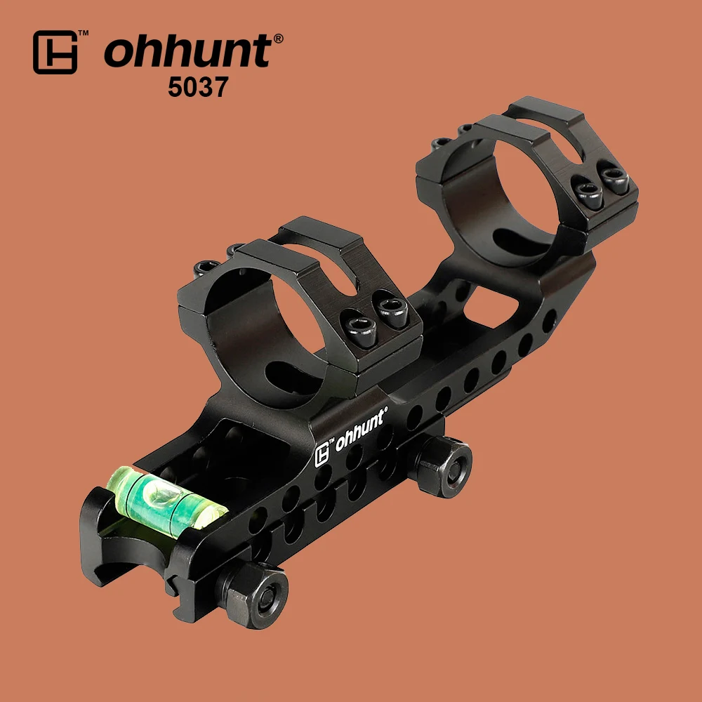

ohhunt Hunting Integral 25.4mm 30mm Offset Rings Picatinny Weaver Rail Mount Bidirectional Tactical Riflescope with Bubble Level
