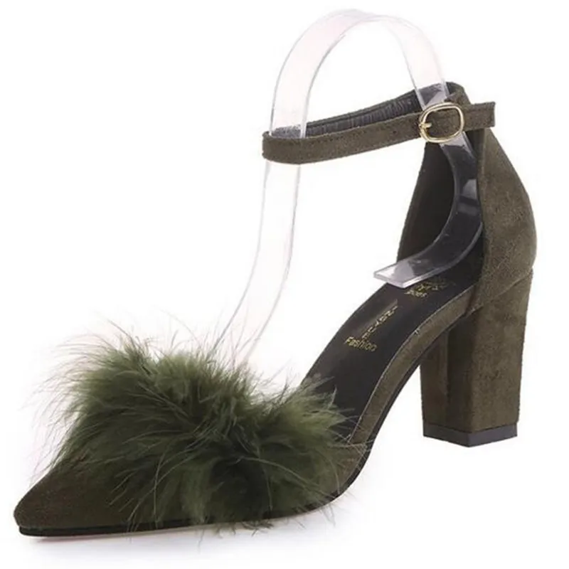 summer-Shoes-Women-High-Heels-Ankle-Strap-Pumps-Autumn-Thick-Heels-Feather-Sexy-Party-Shoes (3)