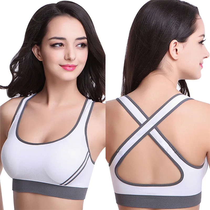 Quick Dry Sports Bra,Women Padded Wirefree Adjustable Shakeproof