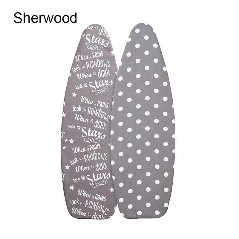 

Sherwood Printed Cotton Ironing Board Cover Thick New Polyester Felt Padded Cover 2 Designs Stars/Bubble 40x128cm Elasticated