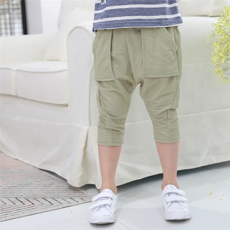 2018 summer children's clothing baby child 5 pants knee length casual capris pants trousers boys