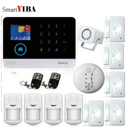 

SmartYIBA Most Advanced Wireless WIFI GSM GPRS Alarm System Smart Home Security Alarm System APP Control Alarm System Sensor Kit