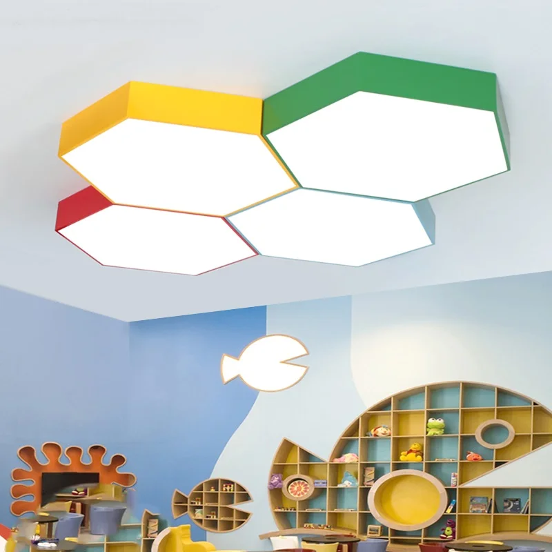Creative multicolor LED lamps children's clothing store office ceiling