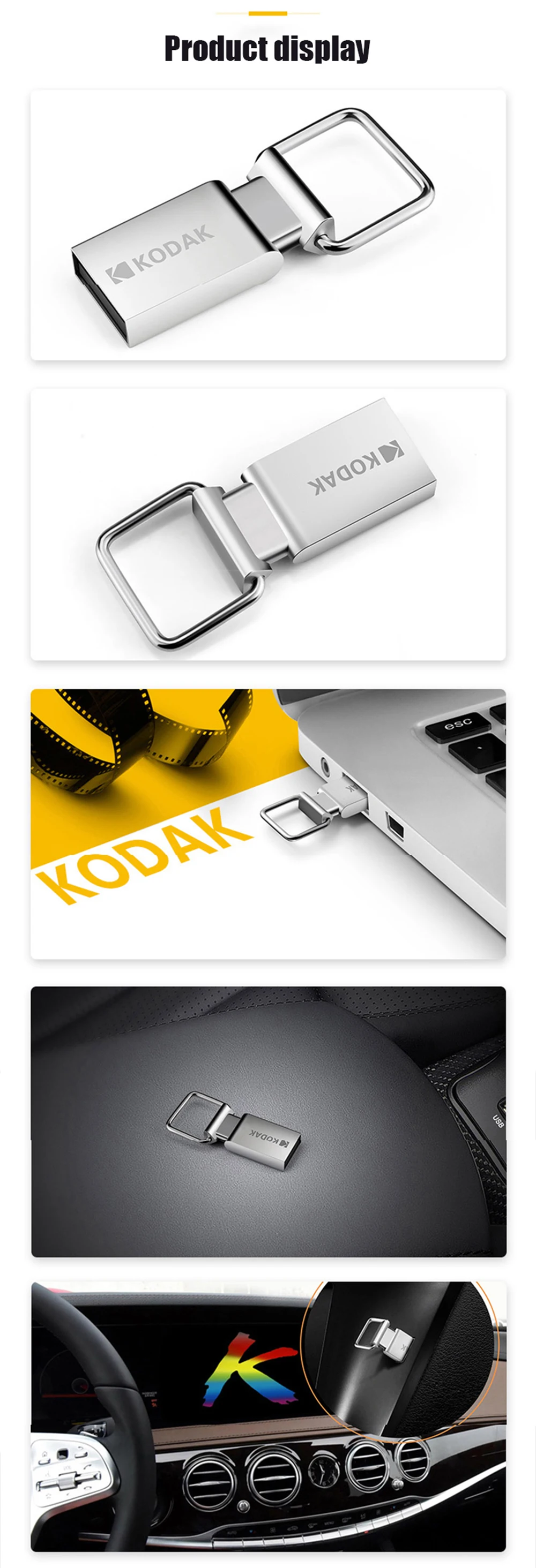 Оригинальный Kodak K112 металлическая мини-флешка drive 16 GB USB Flash Drive 32 ГБ флэш-памяти 64 GB U диск USB2.0 флешки cle usb