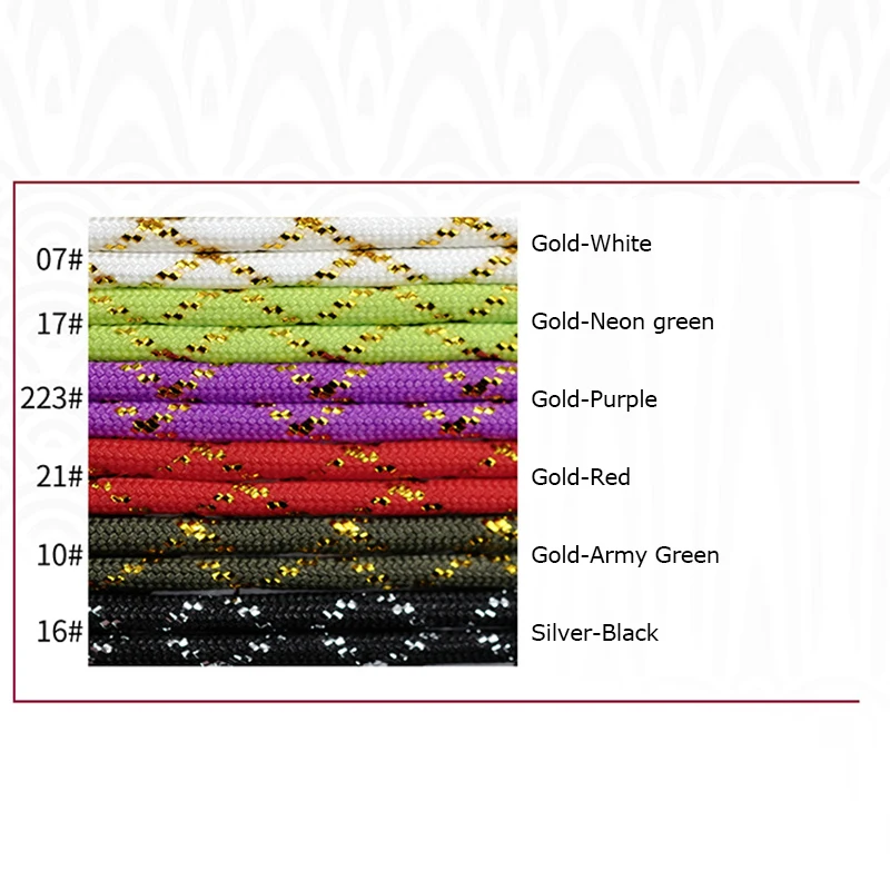 معدني 550 Paracord المظلة الحبل الحبل مع مسحوق لامع متلألئ Tracers ل هدية التفاف عطلة الديكور DIY صياغة