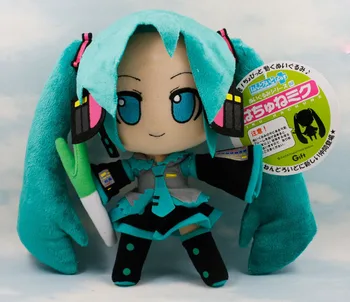 

1 Piece 9.5'' 24cm Hatsune Miku Vocaloid Toy Series of Japanese Anime Plush Toy Smile Hatsune Miku Free Shipping