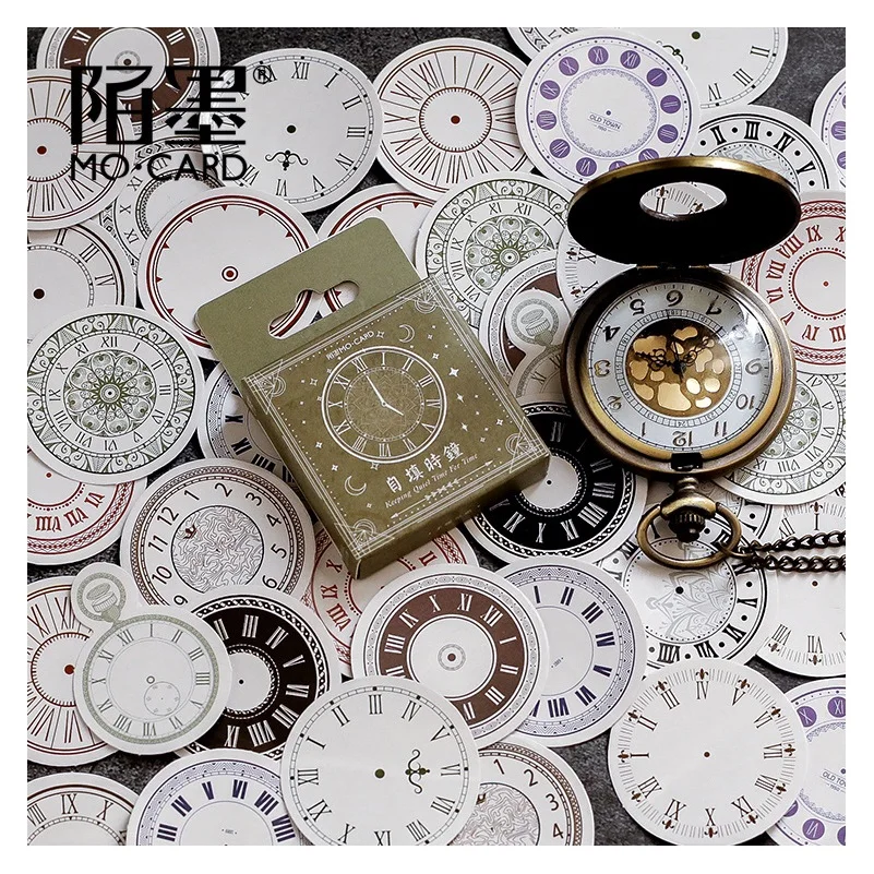

46 Pcs/Set Creative Self-filling Time Clock Adhesive Stickers DIY Diary Scrapbooking Sticker Christmas Decoration