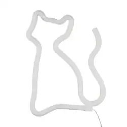 Теплый белый неоновый свет светодио дный Kitty Ночная кошка-образный USB/Батарея работает таблице Lamplamp