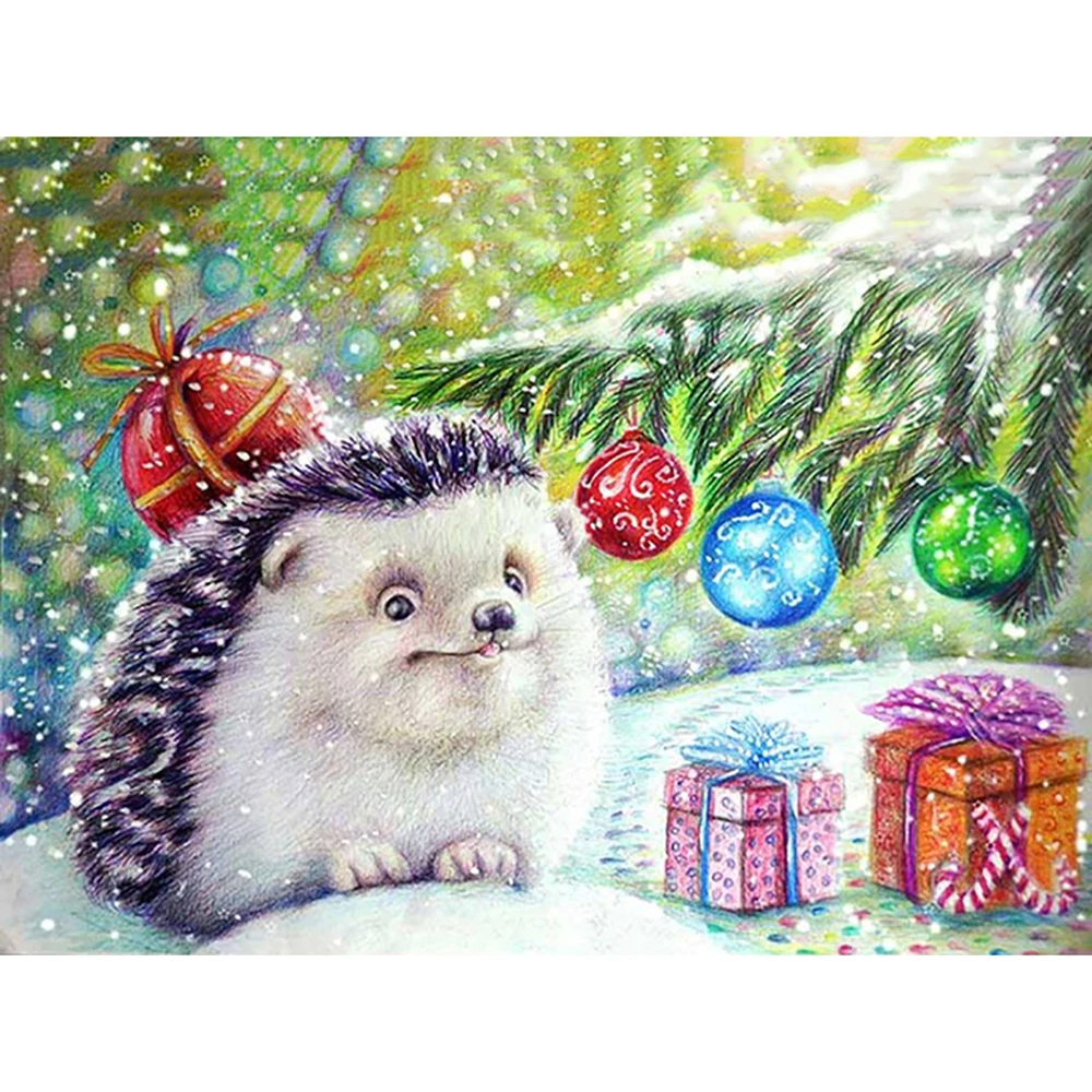 

Cross Stitch Kit DIY Diamond Embroidery Lovely Hedgehog Full Square/round Diamond Painting Mosaic Home Decor