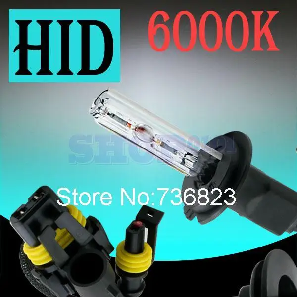 H7 HID Xenon Pure White Replacement 6000K 35W Car Headlight Headlamp Bulb Lampcar headlighthid