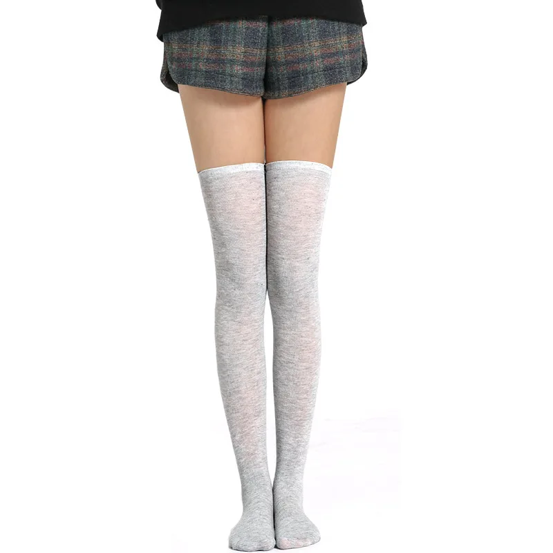 Черные Высокие гольфы женские теплые Сексуальные облегающие чулки однотонные Нескользящие эластичные носки в японском студенческом стиле для танцев