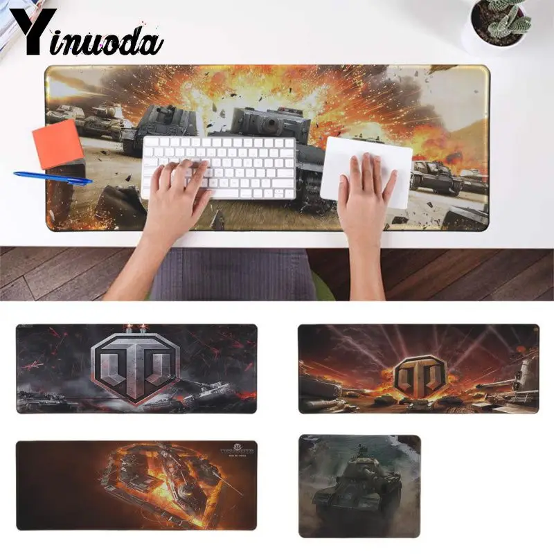 Yinuoda New Printed world of tanks DIY Design Pattern Game mousepad Rubber PC Computer Gaming mousepad