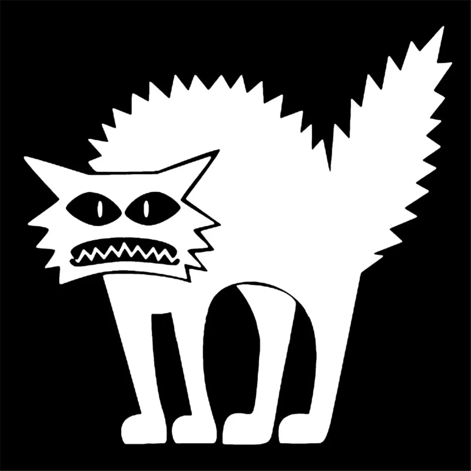 Halloween Thriller Cat Funny Animal Vinyl Decal Car Sticker Motorcycle Accessories Car-styling Car Body Wall Sticker 13.813 (2)