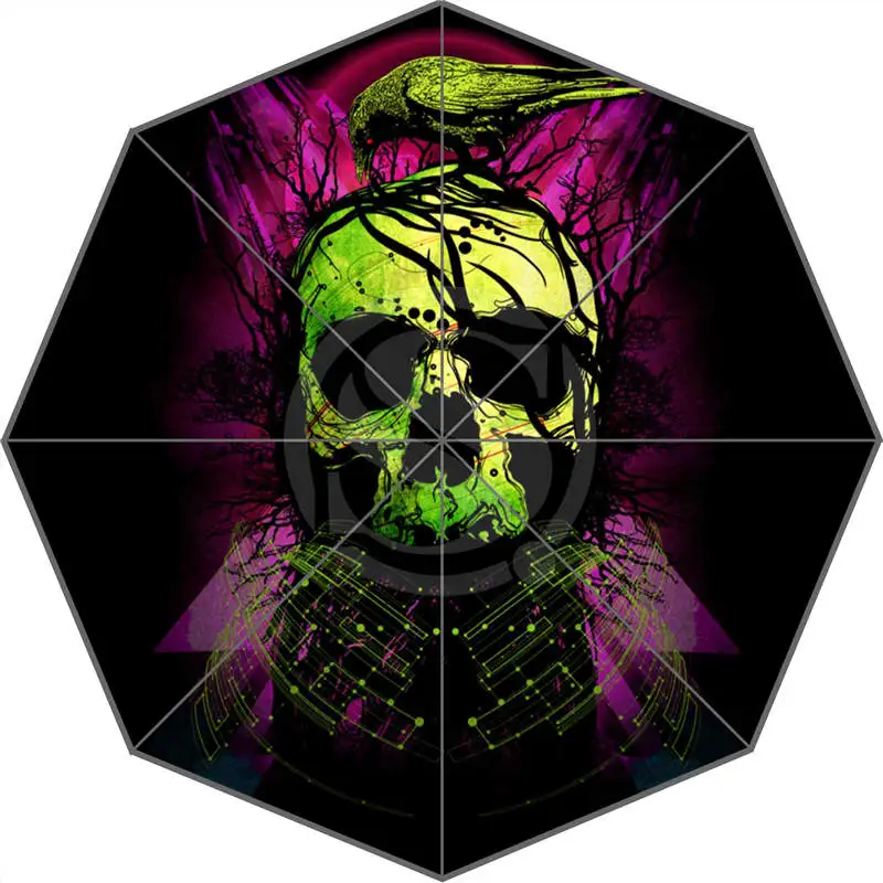 

WY612H11 New Custom Color skull Umbrella Sunny and Rainy Sunscreen Anti-uv Umbrella Wy11