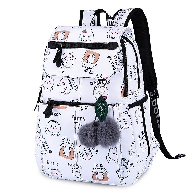 

2019 Hot Woman Emoji Shoulder Bag Best Travel Woman Backpack Female Printing Waterproof School Knapsack mochila Bagpack Pack