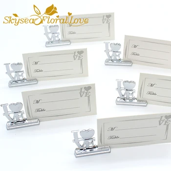 

Wedding table decor metal heart wedding supplies event party christmas wedding place card holder